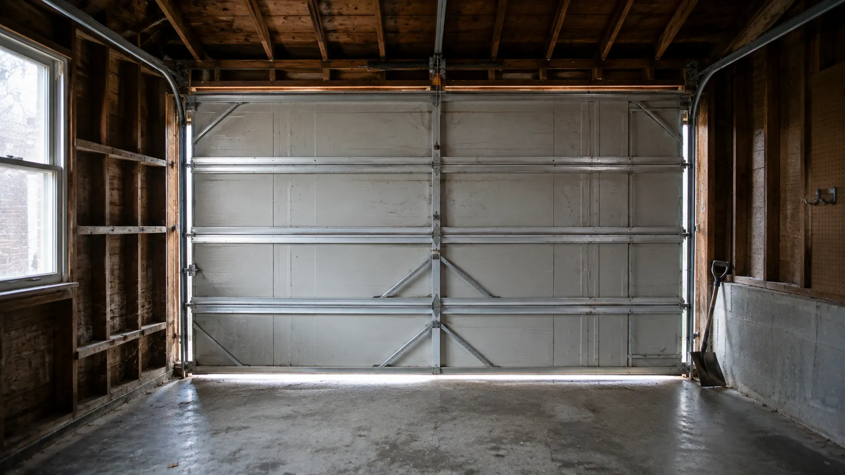 Garage door detail illustrating what actually happens when we show up for a service call
