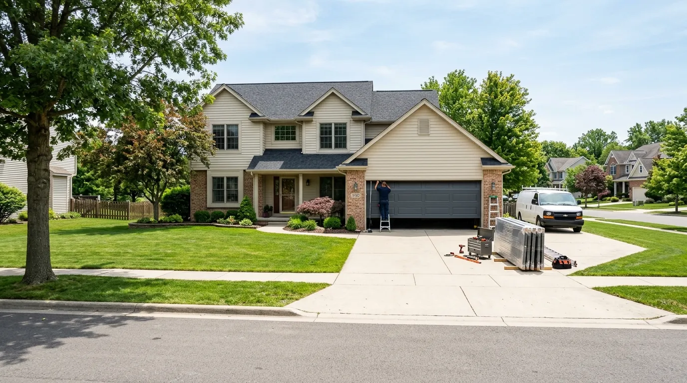 New Garage Door Installation for Keller Homes in Arlington