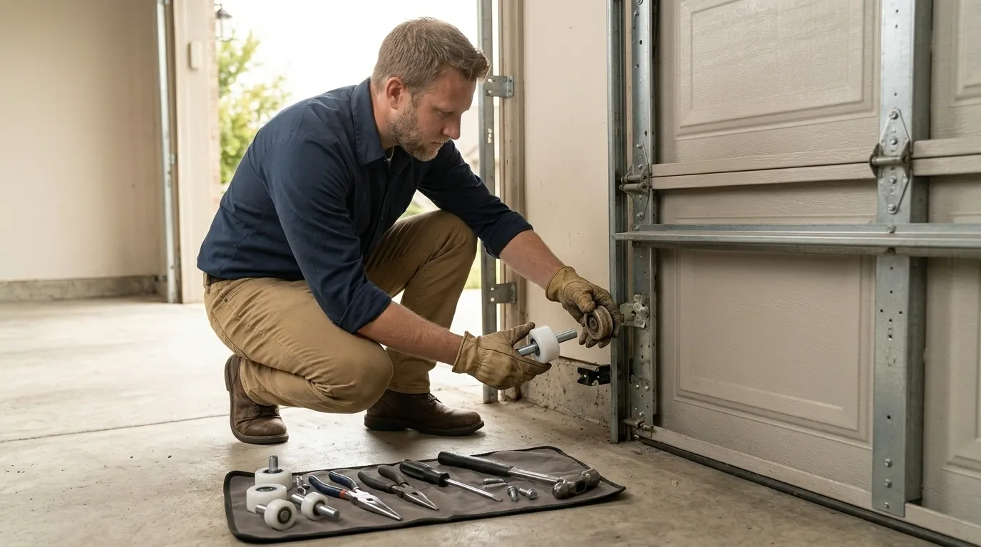 Roller Replacement for Midlothian's Newer Garage Doors in Arlington